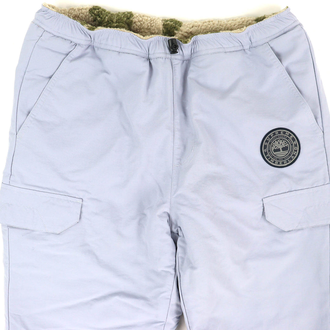 極美△SUPREME Timberland シュプリーム ティンバーランド 21AW Reversible Ripstop Pant ロゴワッペン ボアリバーシブルパンツ S 正規品
