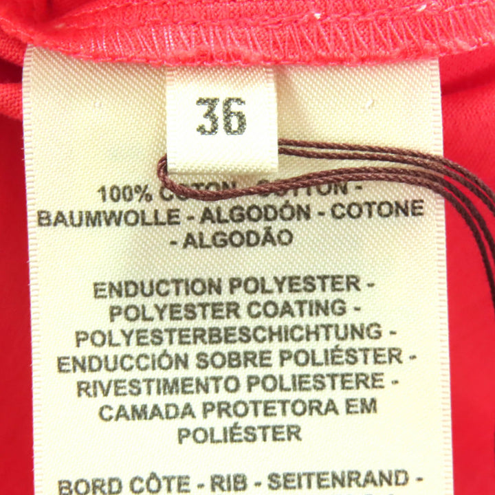 未使用品△HERMES エルメス 25SS 5E4647DA カルトゥッシュ Canoe micro コットン100％ クルーネック 半袖Ｔシャツ レッド系 36 正規品