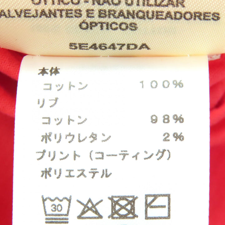 未使用品△HERMES エルメス 25SS 5E4647DA カルトゥッシュ Canoe micro コットン100％ クルーネック 半袖Ｔシャツ レッド系 36 正規品