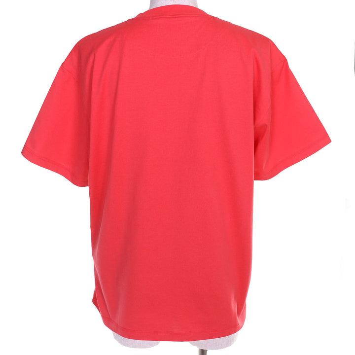 未使用品△HERMES エルメス 25SS 5E4647DA カルトゥッシュ Canoe micro コットン100％ クルーネック 半袖Ｔシャツ レッド系 36 正規品