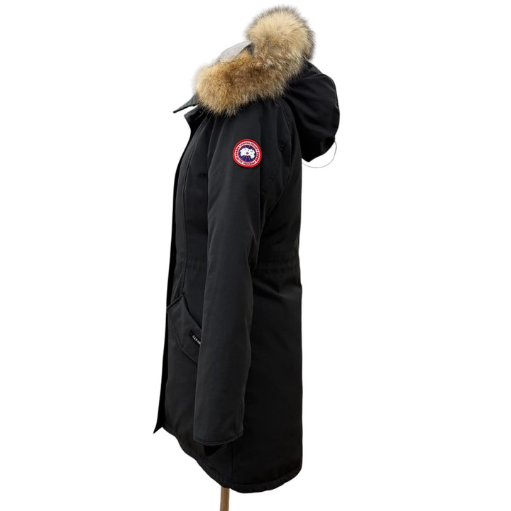 良品☆CANADA GOOSE カナダグース 2580LA ROSSCLAIR PARK ロスクレアパーカ ファー・フード付 ダウンコート 黒 フュージョンS 国内正規品