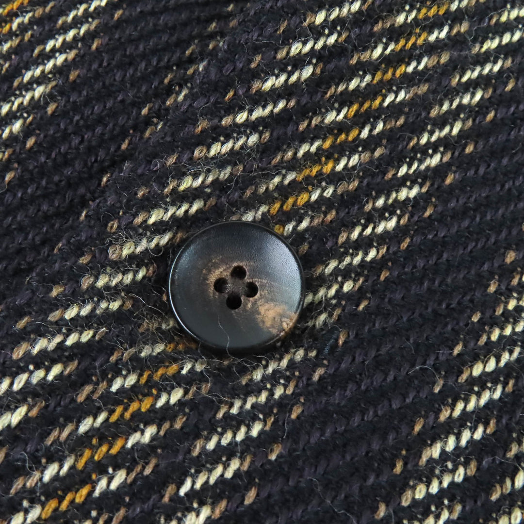 極美品△LARDINI ラルディーニ JU903AQ43 ウール コットン MOWEAR ブートニエール付 ストライプ 総柄 テーラードジャケット 46 正規品