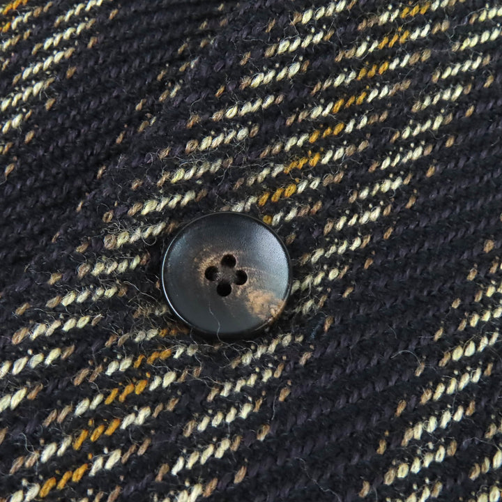 極美品△LARDINI ラルディーニ JU903AQ43 ウール コットン MOWEAR ブートニエール付 ストライプ 総柄 テーラードジャケット 46 正規品