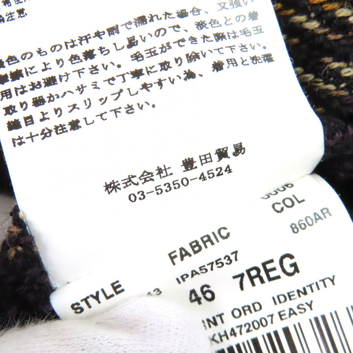 極美品△LARDINI ラルディーニ JU903AQ43 ウール コットン MOWEAR ブートニエール付 ストライプ 総柄 テーラードジャケット 46 正規品