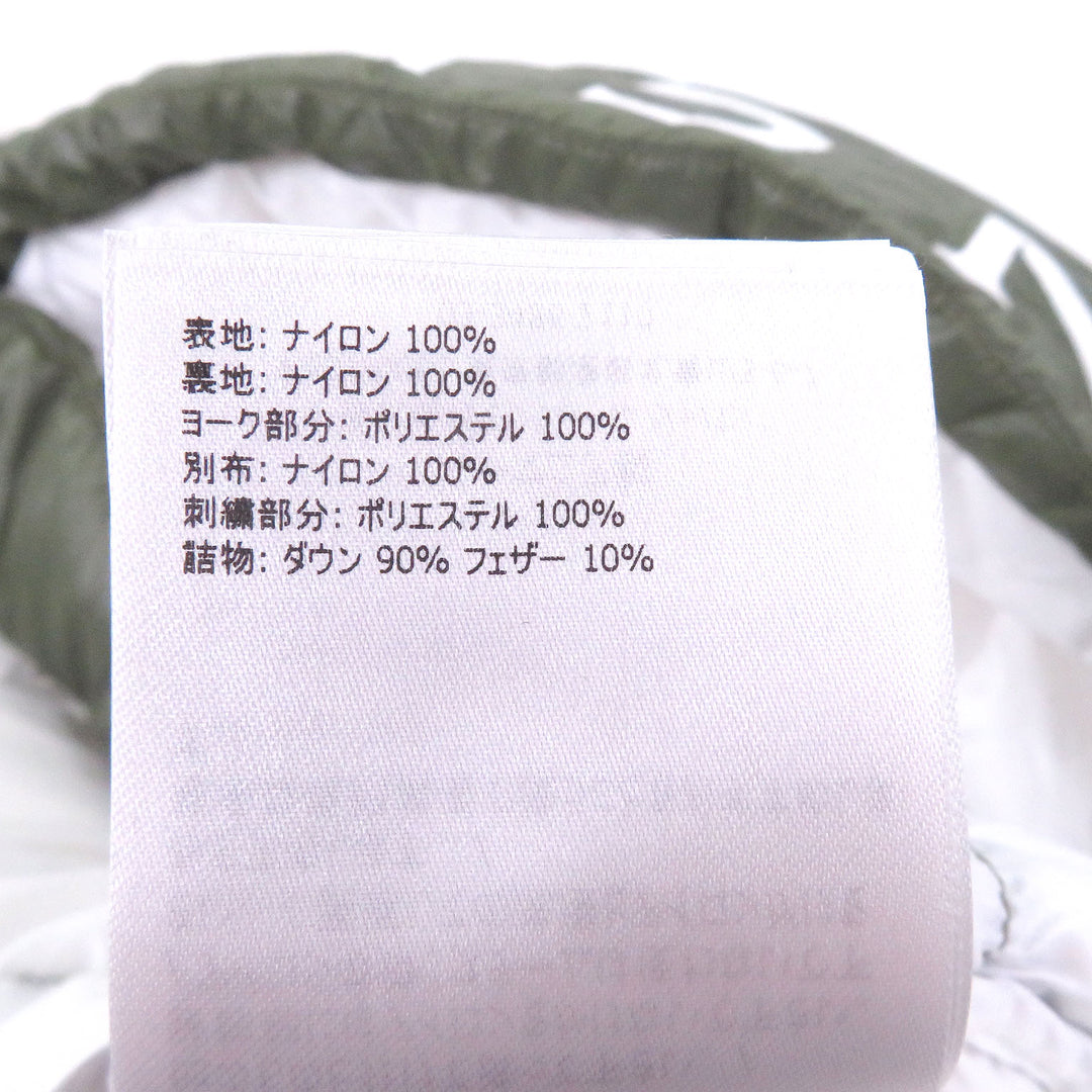 美品□MONCLER モンクレール 2021年製 GENICHI GILET BORN TO PROTECT ロゴワッペン フーデッド ダウンベスト カーキ 2 正規品　メンズ
