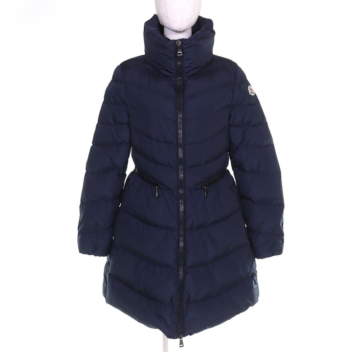 美品△MONCLER モンクレール E20934999005 MIRIELON ミリエロン ロゴワッペン付 ZIP UP スタンドカラー ダウンコート ネイビー 3 正規品