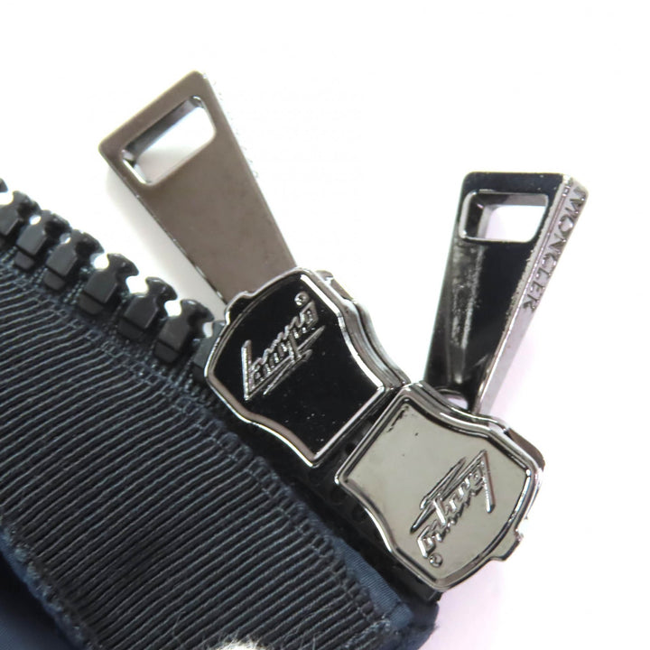 美品△MONCLER モンクレール E20934999005 MIRIELON ミリエロン ロゴワッペン付 ZIP UP スタンドカラー ダウンコート ネイビー 3 正規品