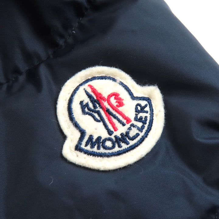 美品△MONCLER モンクレール E20934999005 MIRIELON ミリエロン ロゴワッペン付 ZIP UP スタンドカラー ダウンコート ネイビー 3 正規品