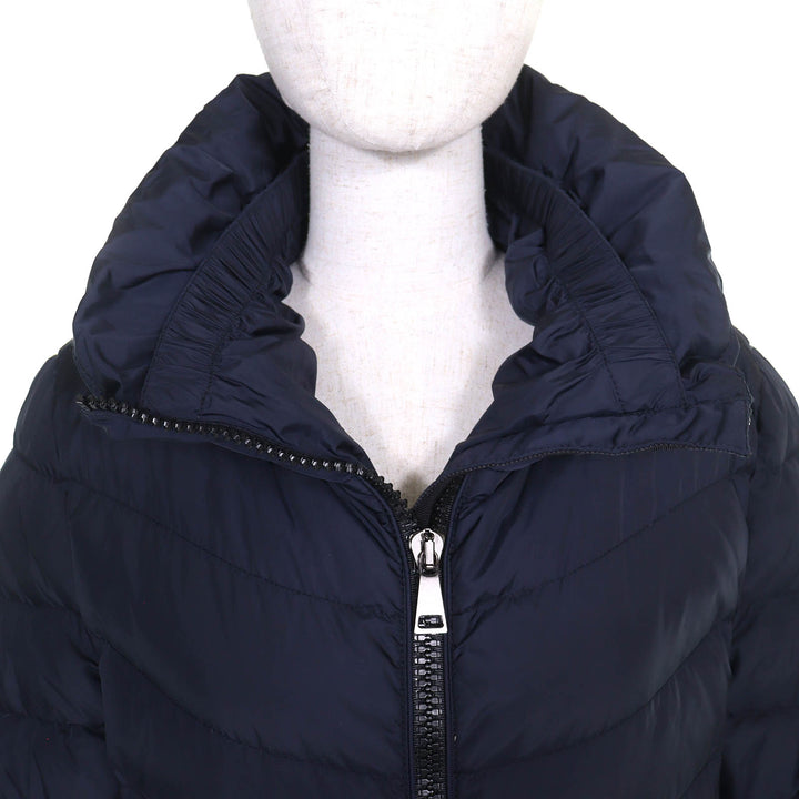 美品△MONCLER モンクレール E20934999005 MIRIELON ミリエロン ロゴワッペン付 ZIP UP スタンドカラー ダウンコート ネイビー 3 正規品