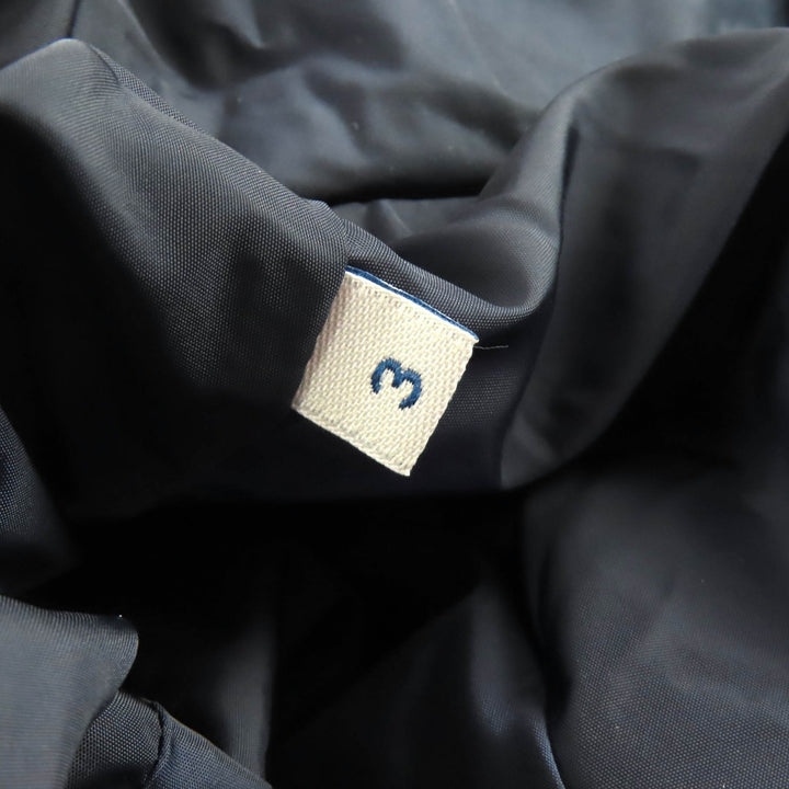 美品△MONCLER モンクレール E20934999005 MIRIELON ミリエロン ロゴワッペン付 ZIP UP スタンドカラー ダウンコート ネイビー 3 正規品
