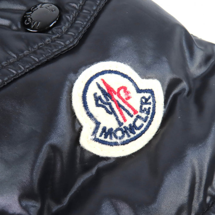 極美品△MONCLER モンクレール 22-23AW I20911A53600 MAYA マヤ ロゴワッペン フード付き WZIP ダウンジャケット ブラック 2 正規品 メンズ