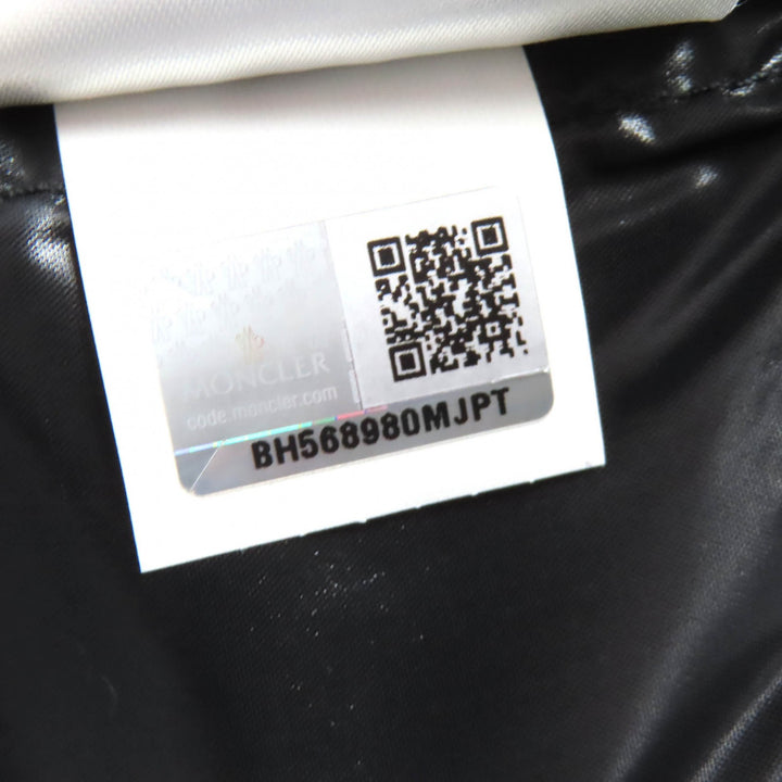 美品△MONCLER モンクレール 2015年 A20934636705 JOUX ジョックス ロゴワッペン ZIP UP ダウンジャケット ブラック 1 正規品 レディース