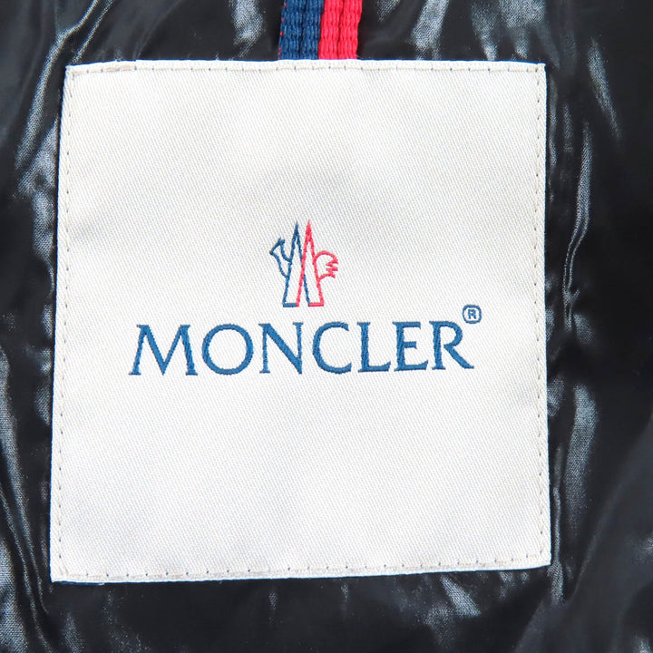 美品△MONCLER モンクレール 2015年 A20934636705 JOUX ジョックス ロゴワッペン ZIP UP ダウンジャケット ブラック 1 正規品 レディース