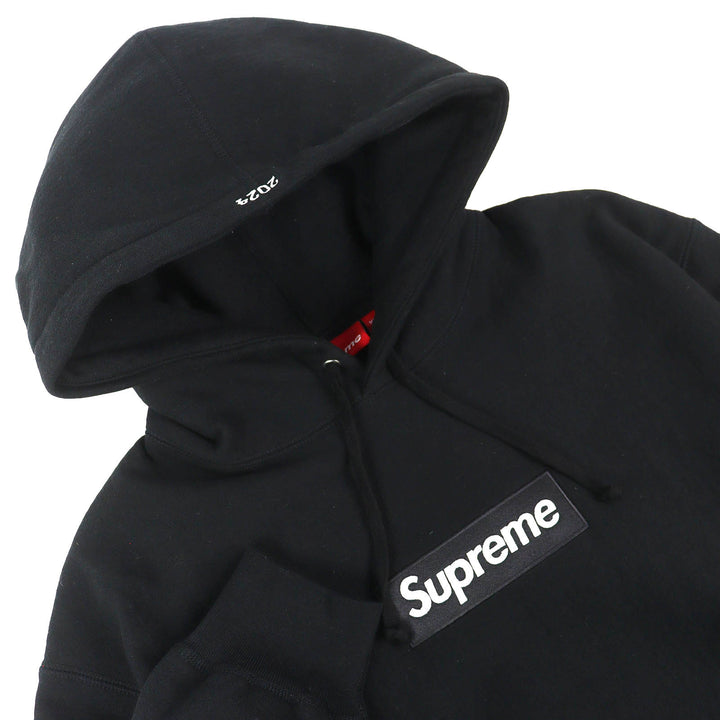 美品△Supreme シュプリーム 24AW Box Logo Hooded Sweatshirt コットン ボックスロゴ 長袖 スウェット パーカー ブラック M カナダ製