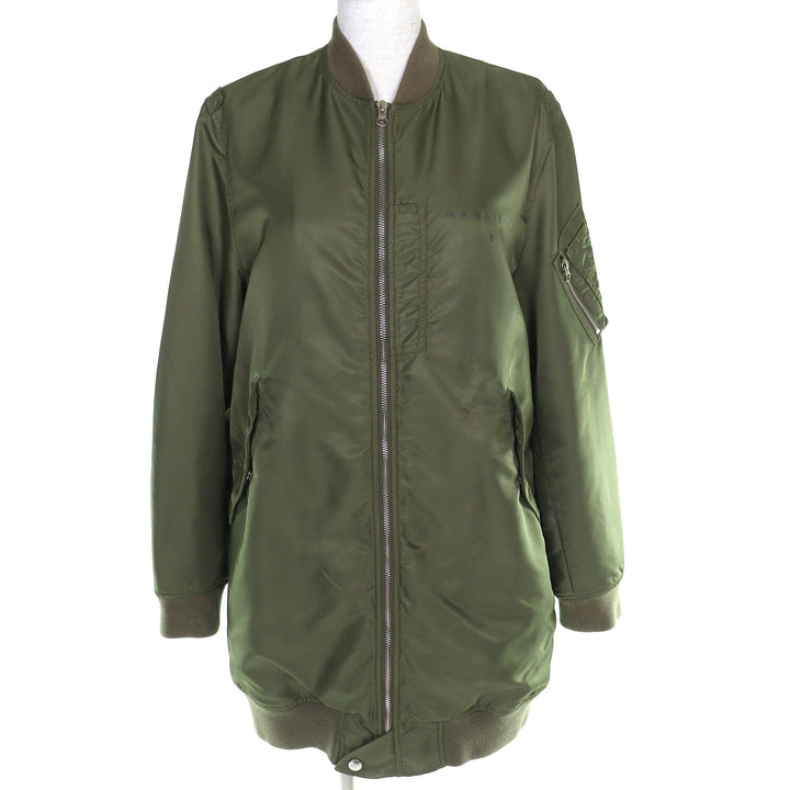 極美品△MM6 Maison Margiela エムエムシックス メゾンマルジェラ 21AW S52AA0115 ミリタリーブルゾン MA-1 ジャケット カーキ 36 正規品
