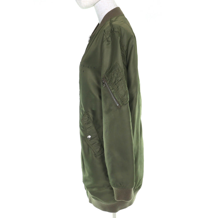 極美品△MM6 Maison Margiela エムエムシックス メゾンマルジェラ 21AW S52AA0115 ミリタリーブルゾン MA-1 ジャケット カーキ 36 正規品