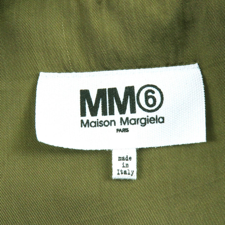極美品△MM6 Maison Margiela エムエムシックス メゾンマルジェラ 21AW S52AA0115 ミリタリーブルゾン MA-1 ジャケット カーキ 36 正規品