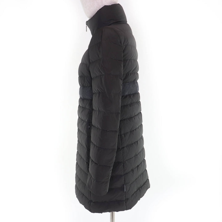 極美品☆MONCLER モンクレール 2014年製 SOLOGNE ソローニュ ZIP UP スタンドカラー ダウンコート ダークグレー 0 正規品 レディース