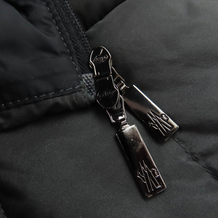 極美品☆MONCLER モンクレール 2014年製 SOLOGNE ソローニュ ZIP UP スタンドカラー ダウンコート ダークグレー 0 正規品 レディース