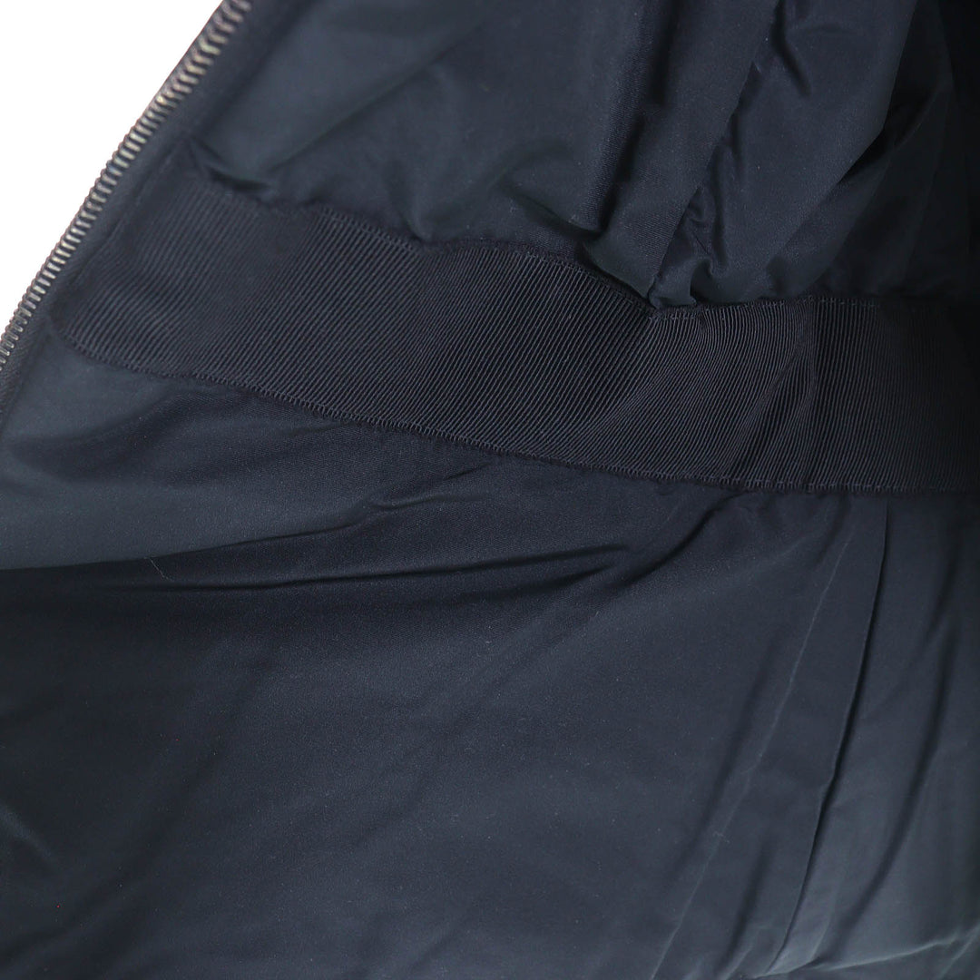 美品△MONCLER モンクレール 320934634410 RUMEX バックベルト カルガンラムファー ウール ダウンジャケット ブラック 0 正規品