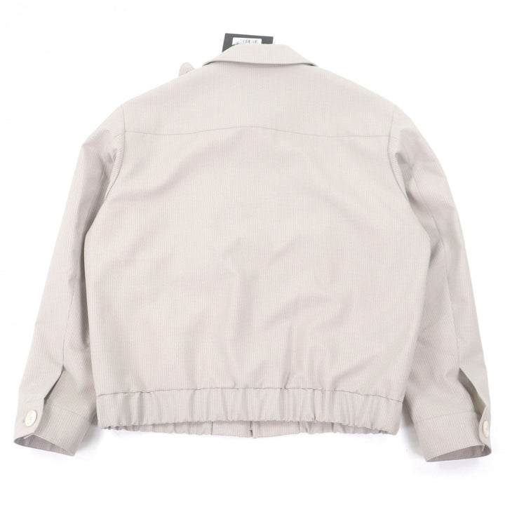 未使用品□PT TORINO ピーティー トリノ 25SS モヘア バージンウール ストライプ柄 ブルゾンジャケット グレーベージュ 50 メンズ