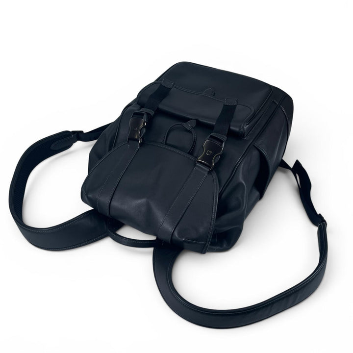 極美品▲COACH コーチ CU072 LGUE FLP BP リーグ フラップ バックパック スムースレザー ブラック メンズ 定価99000円 保存袋付き