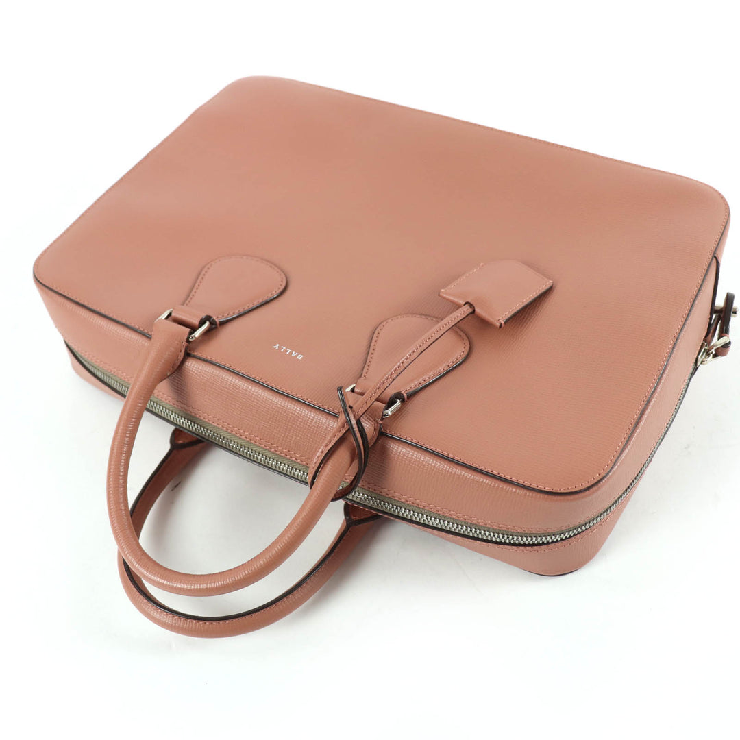極美品☆BALLY バリー BOND MD 鍵付 レザー 2way ショルダーバッグ・ハンドバッグ ブリーフケース ピンク系 保存袋付き レディース