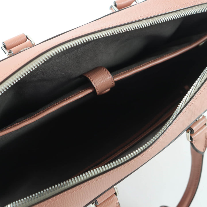 極美品☆BALLY バリー BOND MD 鍵付 レザー 2way ショルダーバッグ・ハンドバッグ ブリーフケース ピンク系 保存袋付き レディース