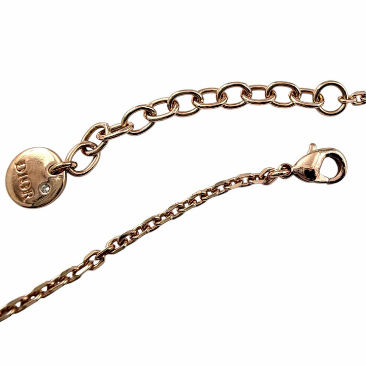 極美品◇DIOR ディオール N1390PTCPL Petit CD 1Pダイヤモンド レジンパール ネックレス ローズゴールド 箱・保存袋付き レディース