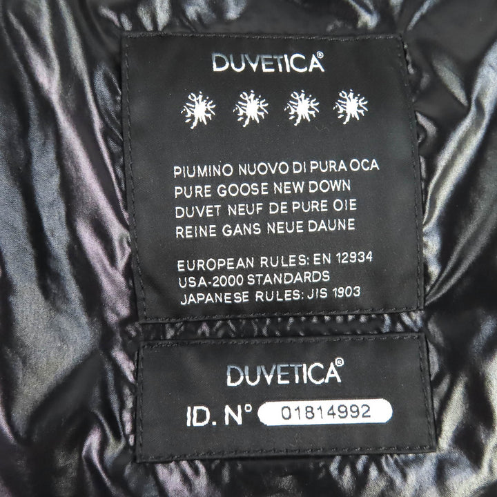 極美品△DUVETICA HYDROGEN デュベティカ ハイドロゲン アニマルワッペン WZIP フーデッド ダウンベスト ジレ ブラック 48 ブルガリア製