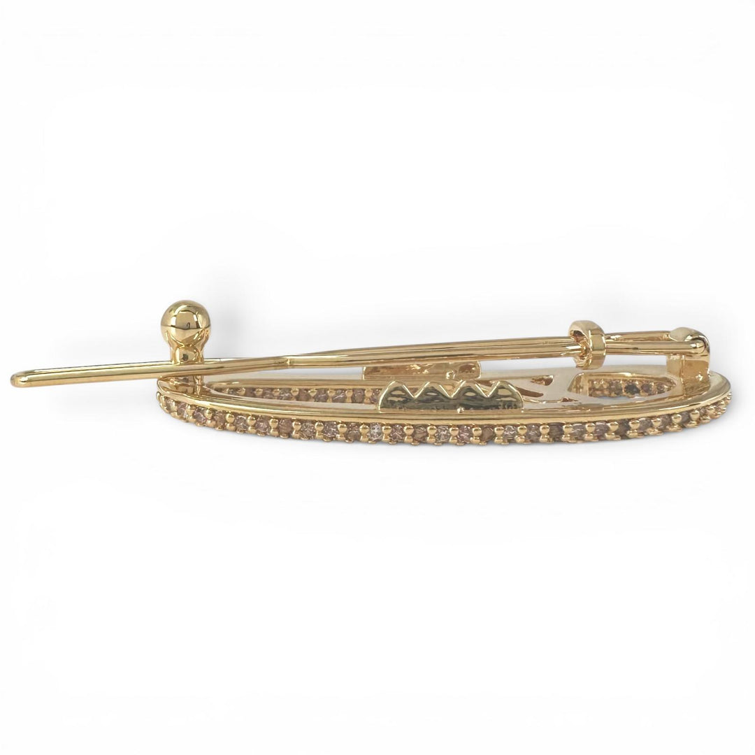 極美品▲LOUIS VUITTON ルイヴィトン M02088 バレッタ・マイLV チェーン ラインストーン ヘアアクセサリー バレッタ ゴールド レディース