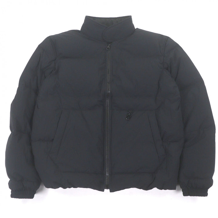 美品□LOUIS VUITTON ルイヴィトン 2024年製 モノグラム リバーシブル WZIP ダウンジャケット ブラック 50 フランス製 正規品 メンズ