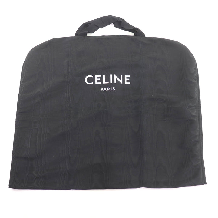極美品★CELINE セリーヌ 2Y492679I エンブレムボタン ベルベッド キルティング ノーカラージャケット ブラック 36 ガーメント付
