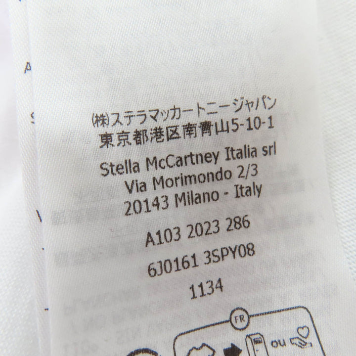 未使用品☆Stella McCartney ステラマッカートニー 2023年製 6J0161 コットン100％ レコード 長袖Ｔシャツ ホワイト S 正規品 レディース