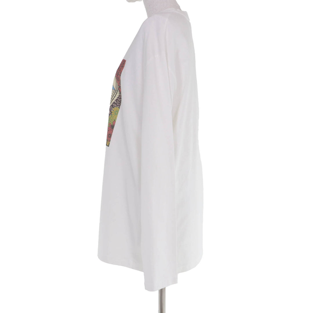 未使用品☆Stella McCartney ステラマッカートニー 2023年製 6J0161 コットン100％ レコード 長袖Ｔシャツ ホワイト M 正規品 レディース