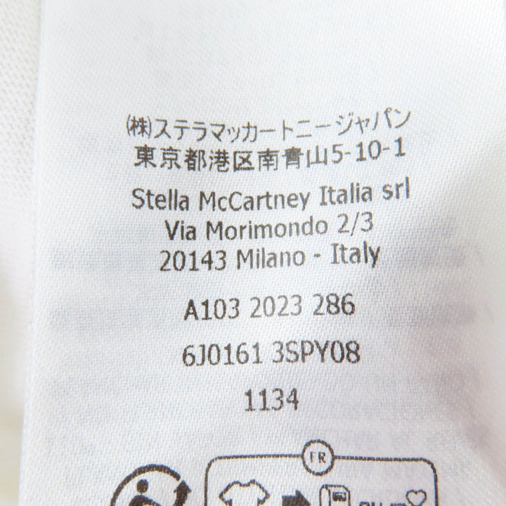 未使用品☆Stella McCartney ステラマッカートニー 2023年製 6J0161 コットン100％ レコード 長袖Ｔシャツ ホワイト M 正規品 レディース