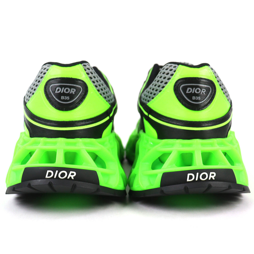未使用品△DIOR ディオール オム 3SN323ZDX B35 NXXT スニーカー 限定533/888 テクニカルファブリック ネオングリーン 43 箱付 メンズ