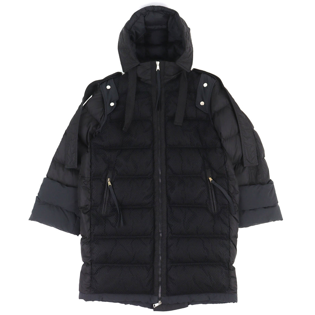 極美品△MONCLER GENIUS 2 モンクレール ジーニアス 2 NARVALONG ナルヴァロン 2WAY ダウンコート ダウンベスト ブラック 0 正規品 メンズ