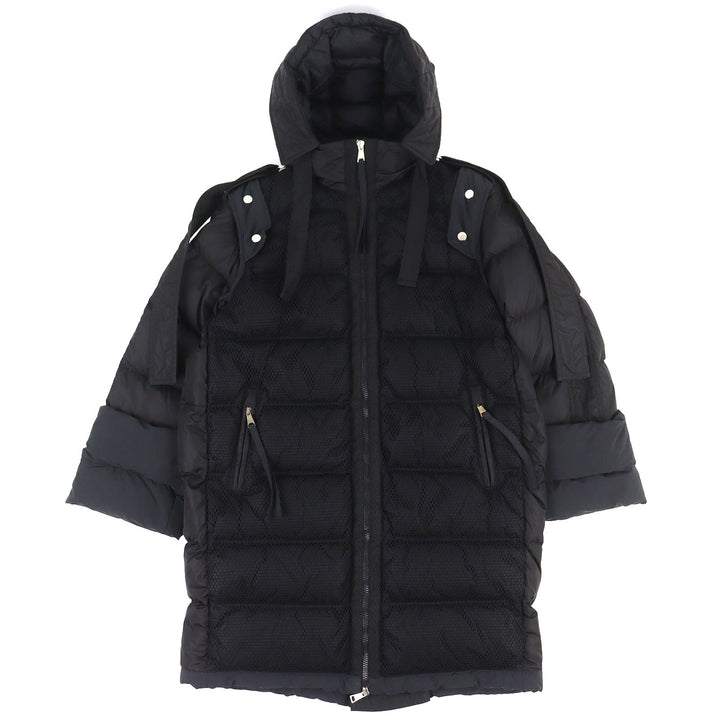 極美品△MONCLER GENIUS 2 モンクレール ジーニアス 2 NARVALONG ナルヴァロン 2WAY ダウンコート ダウンベスト ブラック 0 正規品 メンズ