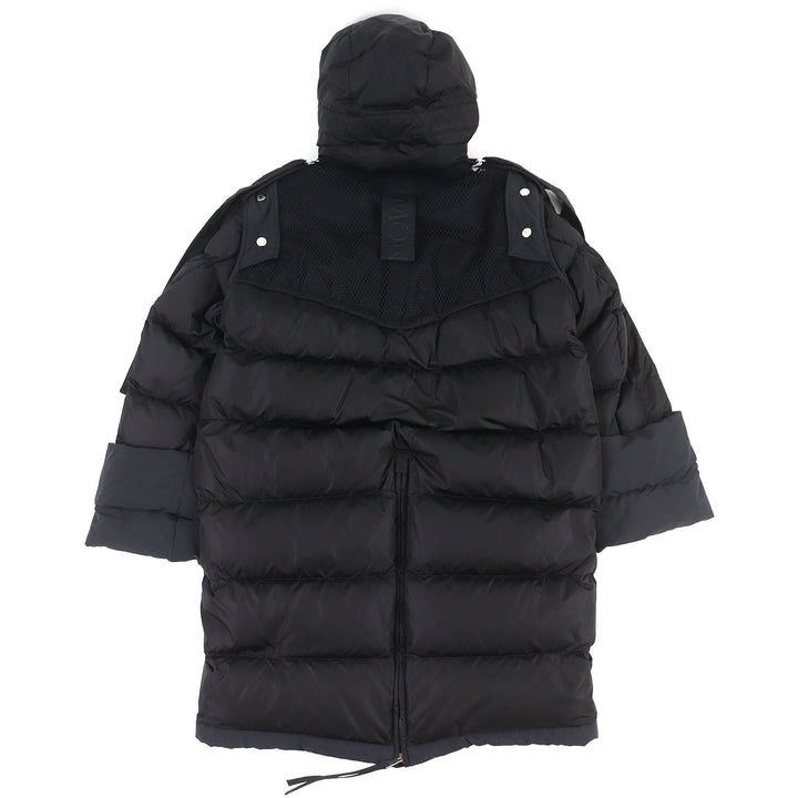 極美品△MONCLER GENIUS 2 モンクレール ジーニアス 2 NARVALONG ナルヴァロン 2WAY ダウンコート ダウンベスト ブラック 0 正規品 メンズ