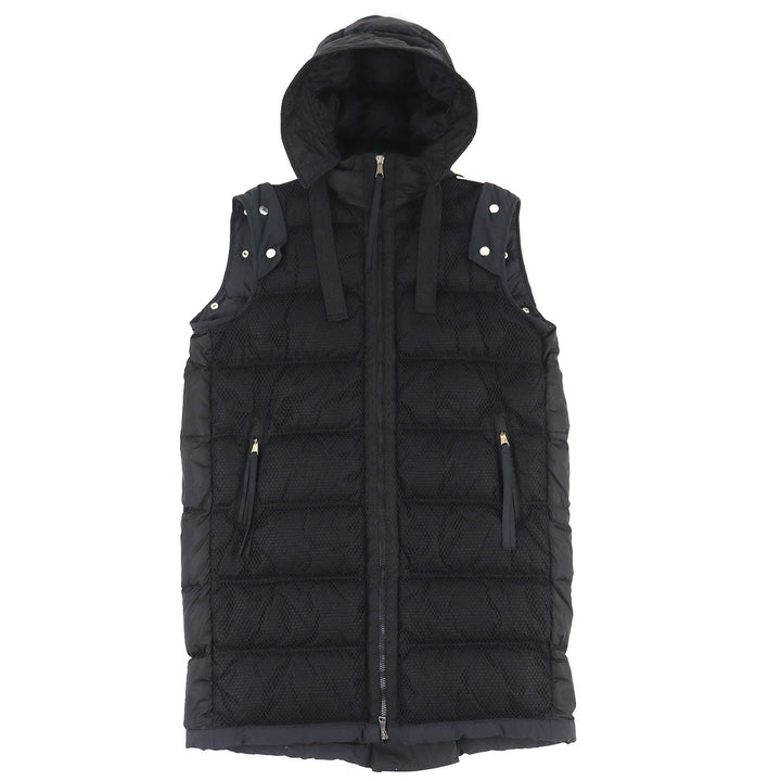 極美品△MONCLER GENIUS 2 モンクレール ジーニアス 2 NARVALONG ナルヴァロン 2WAY ダウンコート ダウンベスト ブラック 0 正規品 メンズ