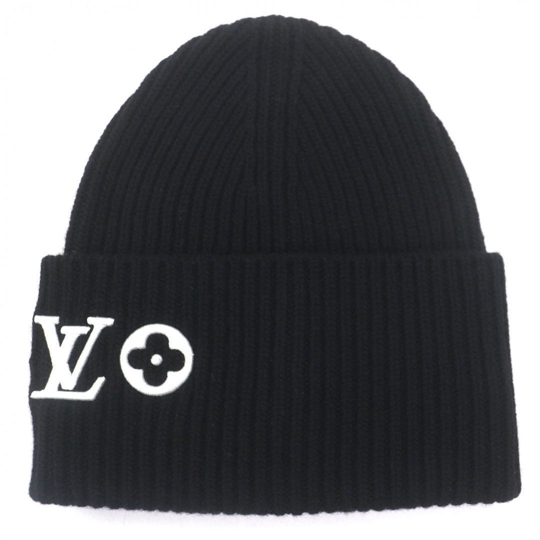 未使用品▼LOUIS VUITTON ルイヴィトン M77872 ビーニー LVヘッドライン ウール100% 帽子 ニットキャップ ブラック S 正規品 伊製 メンズ