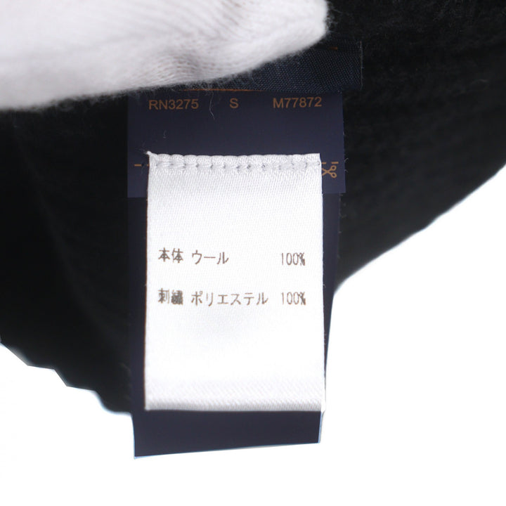 未使用品▼LOUIS VUITTON ルイヴィトン M77872 ビーニー LVヘッドライン ウール100% 帽子 ニットキャップ ブラック S 正規品 伊製 メンズ