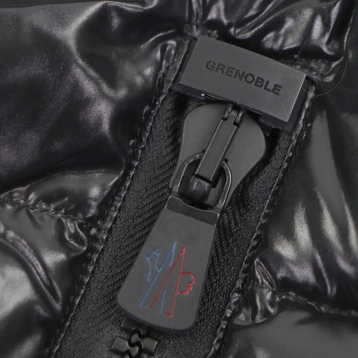 未使用品▼MONCLER GRENOBLE モンクレール グルノーブル ロゴワッペン付き ダブルライダース ダウンジャケット ブラック M メンズ