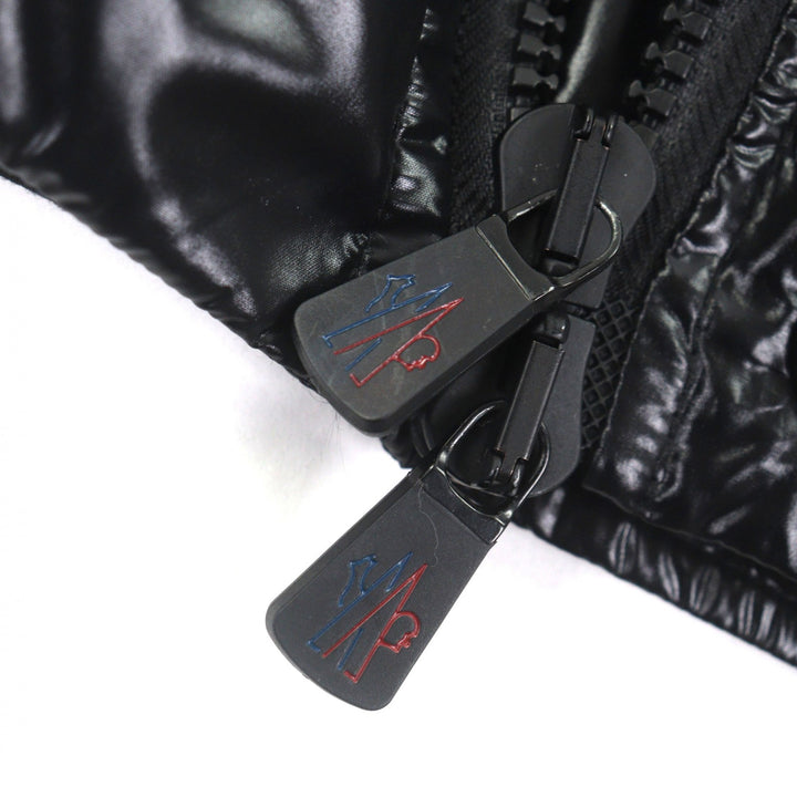 未使用品▼MONCLER GRENOBLE モンクレール グルノーブル ロゴワッペン付き ダブルライダース ダウンジャケット ブラック M メンズ
