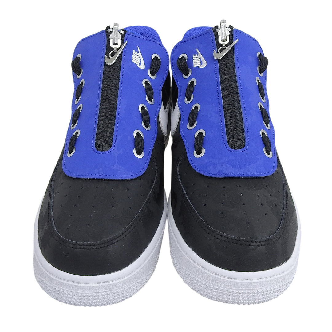 未使用品▲NIKE ナイキ DC8875-001 AIR FORCE 1 07 SHROUD スウッシュ金具付 ZIP レザー スニーカー ブラック ブルー 29cm メンズ