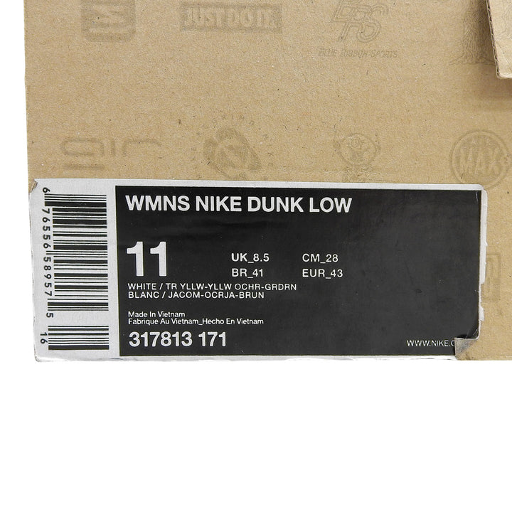 未使用品▲NIKE ナイキ 2008年製 317813-171 WMNS NIKE DUNK LOW レザー ローカット スニーカー Trail Yellow 28cm メンズ 箱付