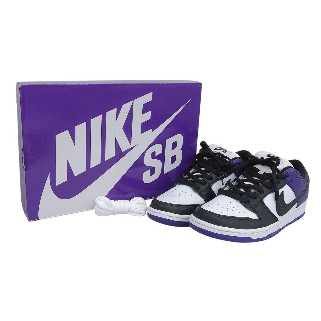 未使用品▲NIKE ナイキ BQ6817-500 SB DUNK LOW PRO ダンク ロー レザー ローカットスニーカー パープル 28cm メンズ 箱付き