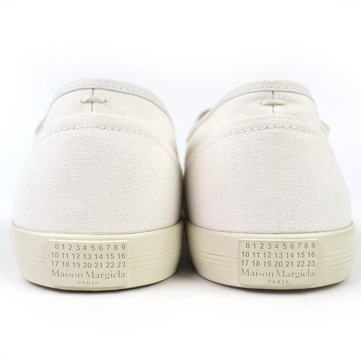 未使用品△Maison Margiela メゾンマルジェラ 24SS S97WS0064 キャンバス 足袋 タビシューズ スニーカー スリッポン ホワイト 41 箱 袋付
