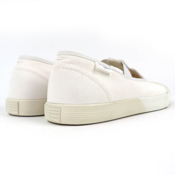 未使用品△Maison Margiela メゾンマルジェラ 24SS S97WS0064 キャンバス 足袋 タビシューズ スニーカー スリッポン ホワイト 41 箱 袋付